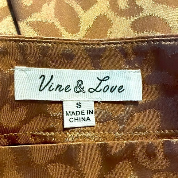 Vine & Love Copper‎ Leopard Maxi Shirt Size Small - Picture 4 of 6